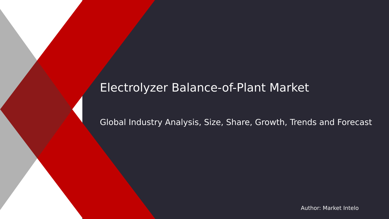 Electrolyzer Balance-of-Plant Market Research Report 2033