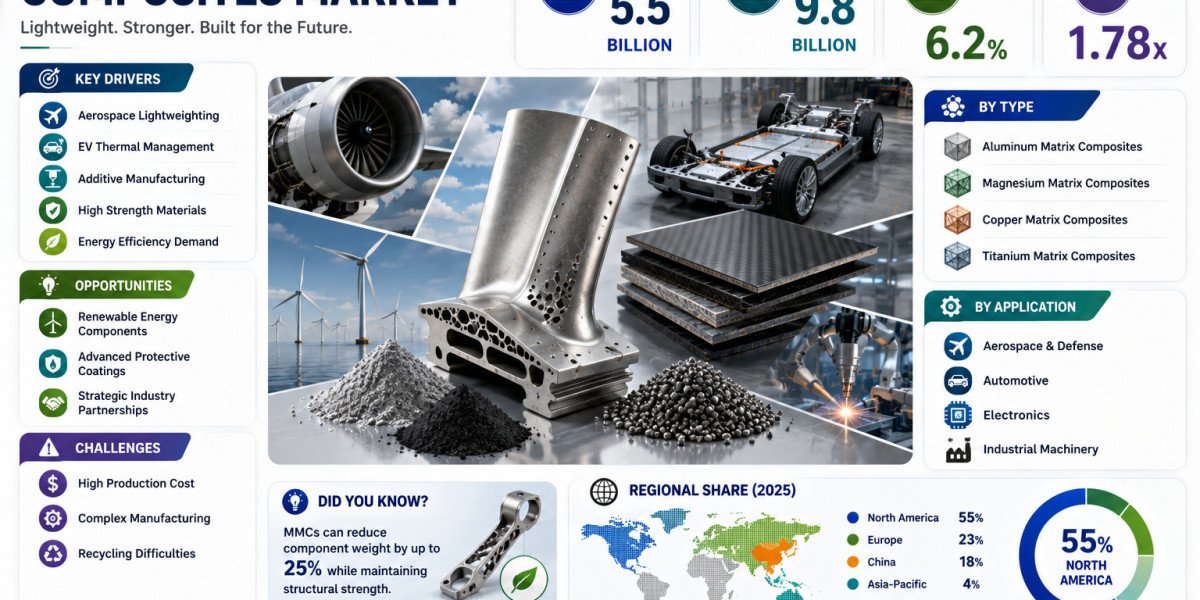 Metal Matrix Composites Market to Reach USD 9.8 Billion by 2034 Driven by Aerospace Lightweighting and EV Innovation