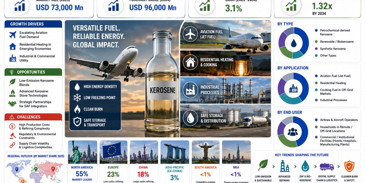 Kerosene Market to Reach USD 96,000 Million by 2034 Driven by Aviation Growth and Energy Security Needs