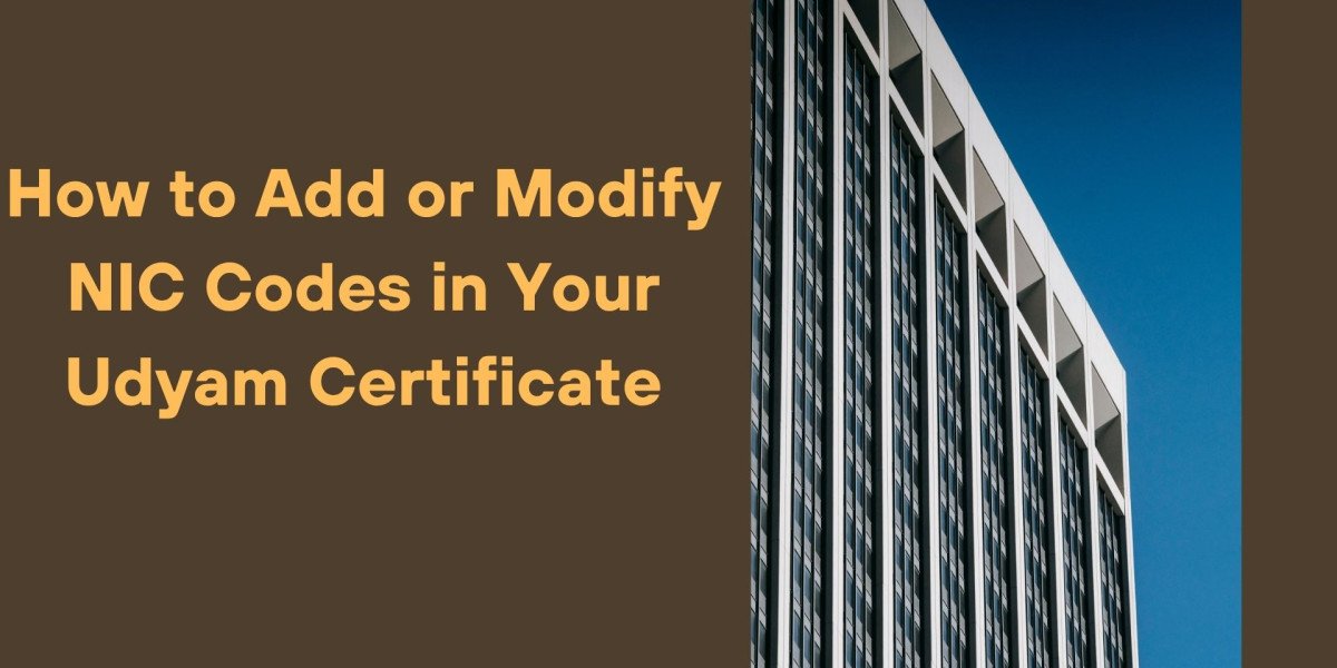 How to Add or Modify NIC Codes in Your Udyam Certificate