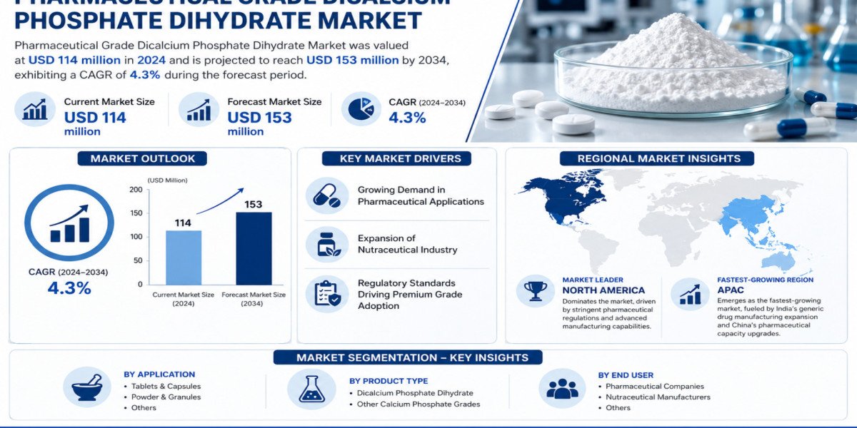 Global Pharmaceutical Grade Dicalcium Phosphate Dihydrate Market Growing at 4.3% CAGR Through 2034