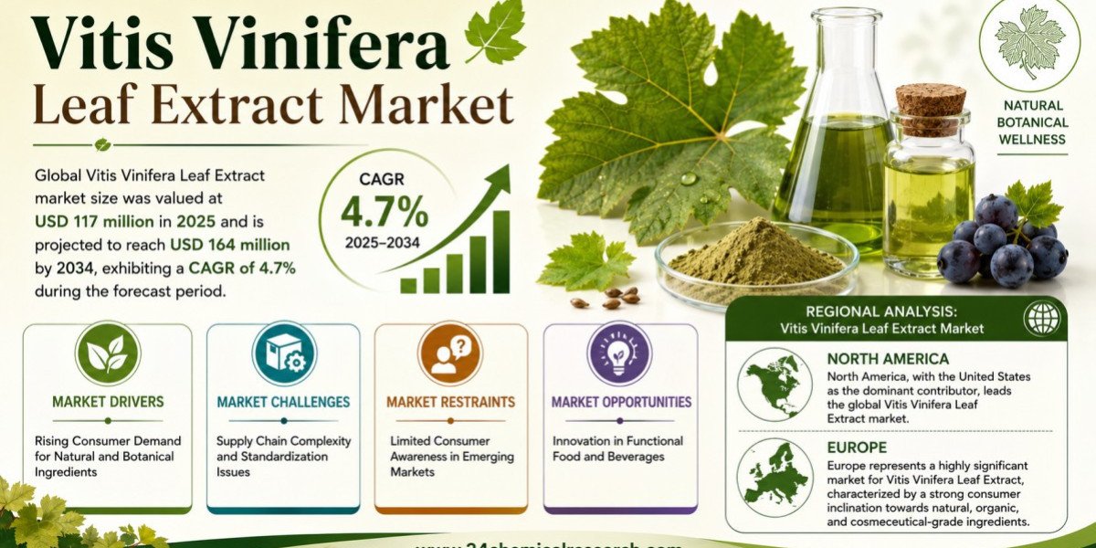 Vitis Vinifera Leaf Extract Market Set to Hit USD 164 Million by 2034 at 4.7% CAGR