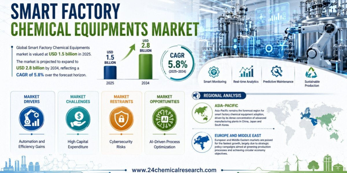 Smart Factory Chemical Equipment Market Set to Hit USD 2.8 Billion by 2034 at 5.8% CAGR