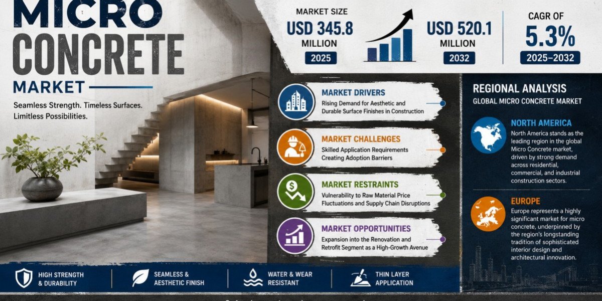 Micro Concrete Market Set to Hit USD 520.1 Million by 2032 at 5.3% CAGR