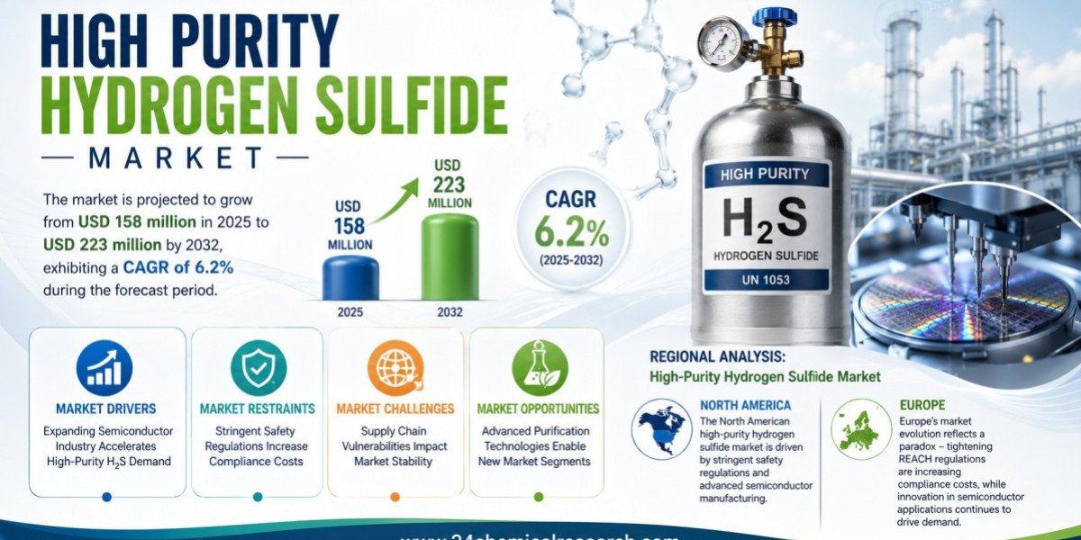 High-Purity Hydrogen Sulfide Market Set to Hit USD 223 Million by 2032 at 6.2% CAGR