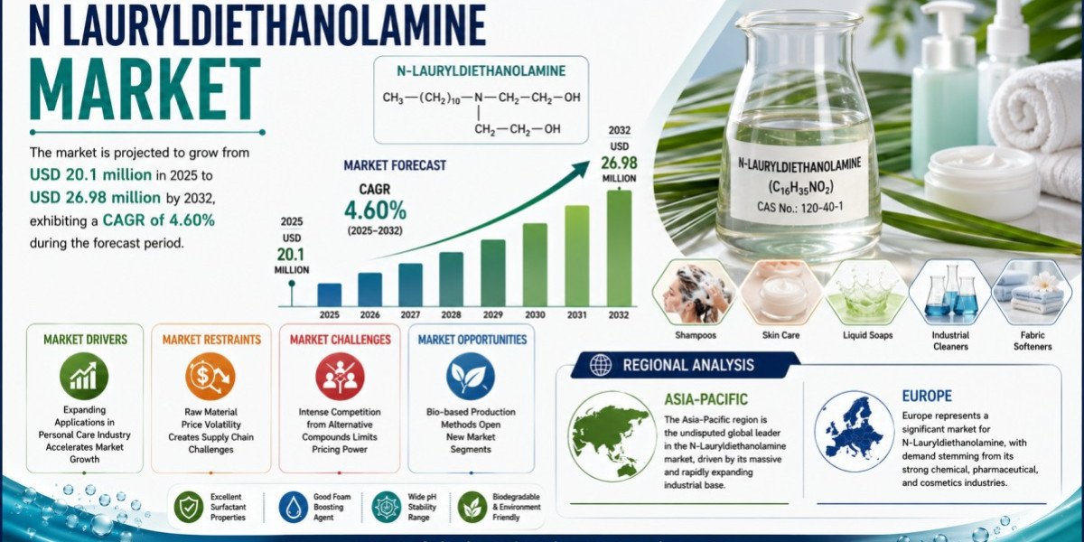 N-Lauryldiethanolamine Market Set to Hit USD 26.98 Million by 2032 at 4.6% CAGR