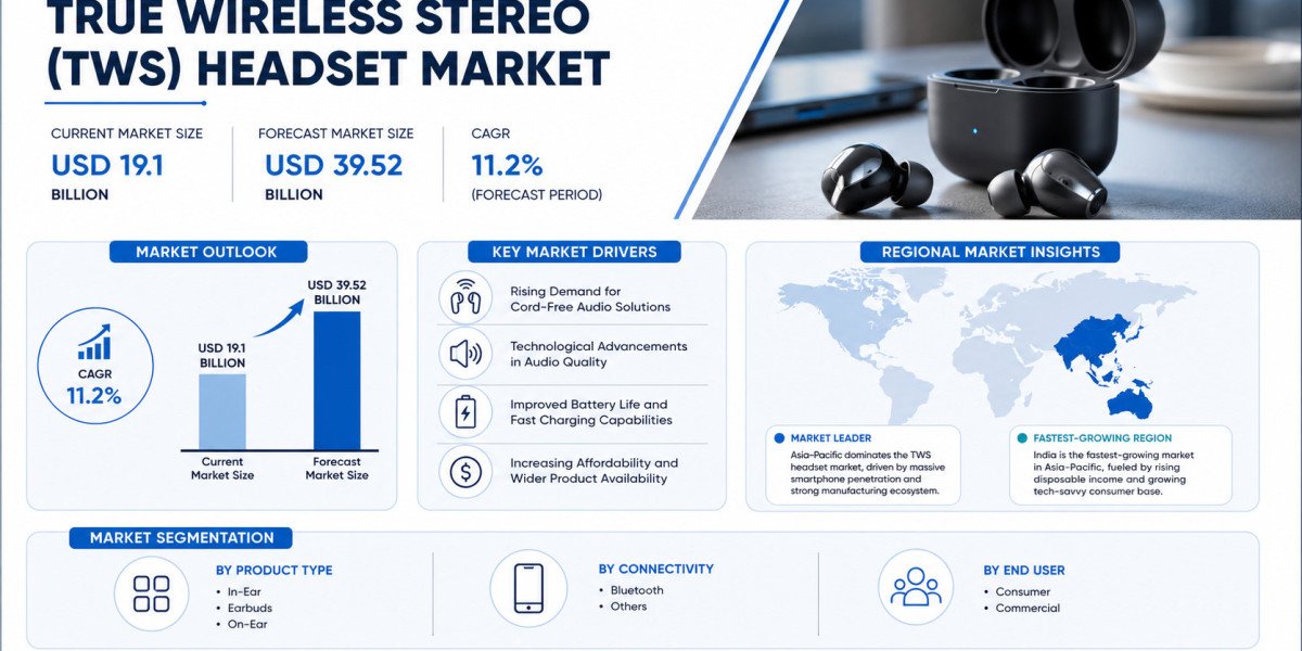 Global True Wireless Stereo (TWS) Headset Market Growing at 11.2% CAGR Through 2034