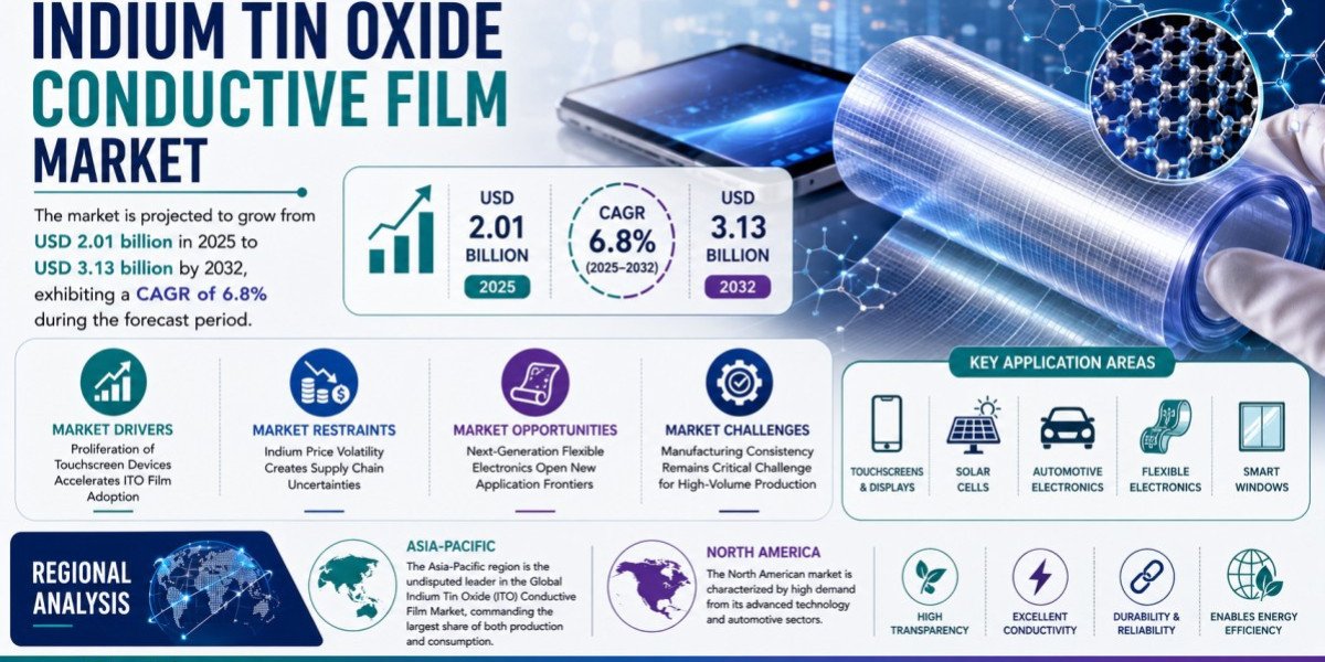 What Is Driving the Indium Tin Oxide (ITO) Conductive Film Market Toward USD 3.13B by 2032 at a 6.8% CAGR?