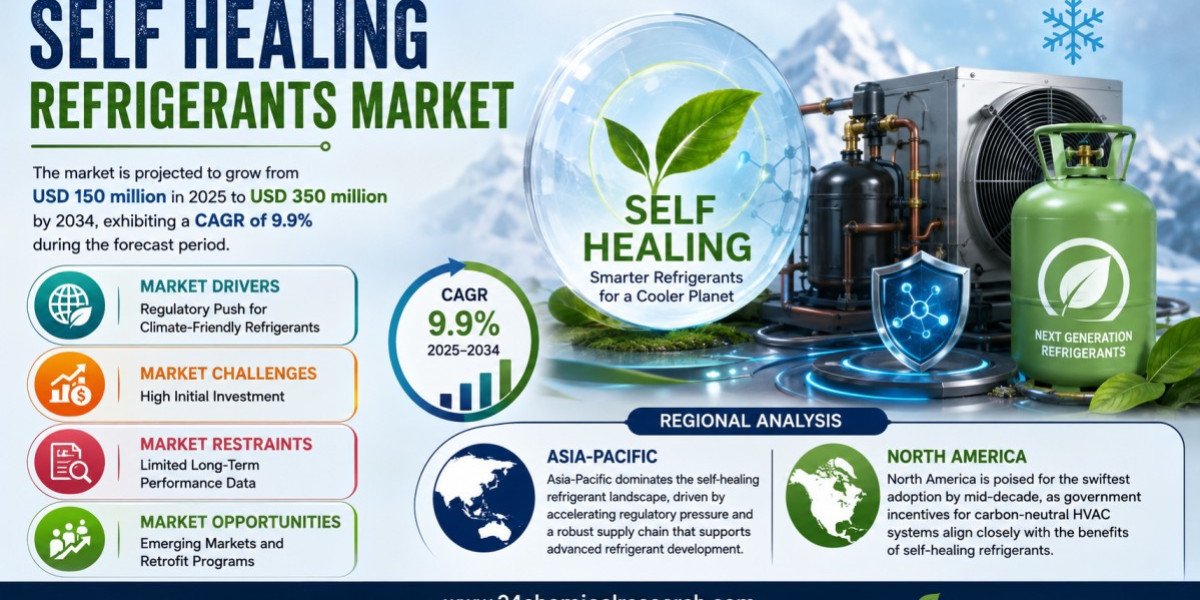 What Is Driving the Self-Healing Refrigerants Market Toward USD 350 Million by 2034 at a 9.9% CAGR?