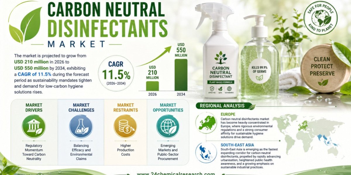 Carbon Neutral Disinfectants Market Set to Hit USD 550 Million by 2034 at 11.5% CAGR