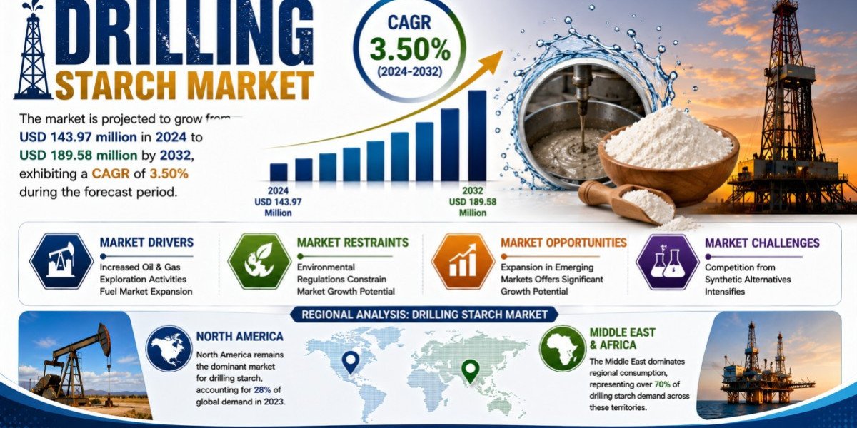 Drilling Starch Market Set to Hit USD 189.58 Million by 2032 at 3.50% CAGR