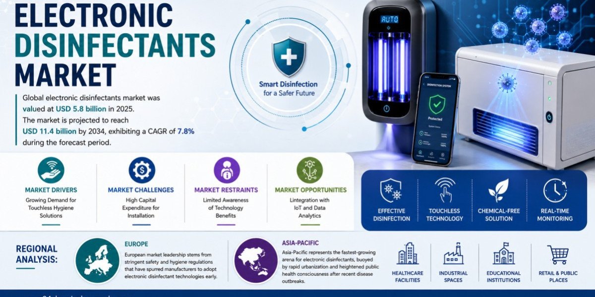 Electronic Disinfectants Market Set to Hit USD 11.4 Billion by 2034 at 7.8% CAGR