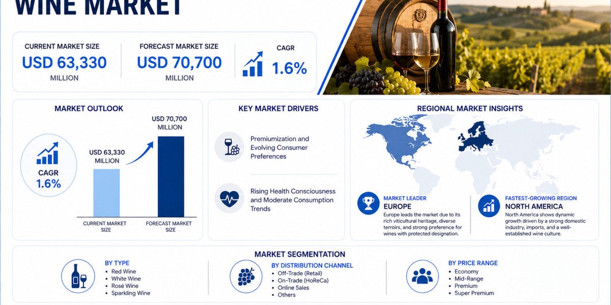Global Wine Market Growing at 1.6% CAGR Through 2032