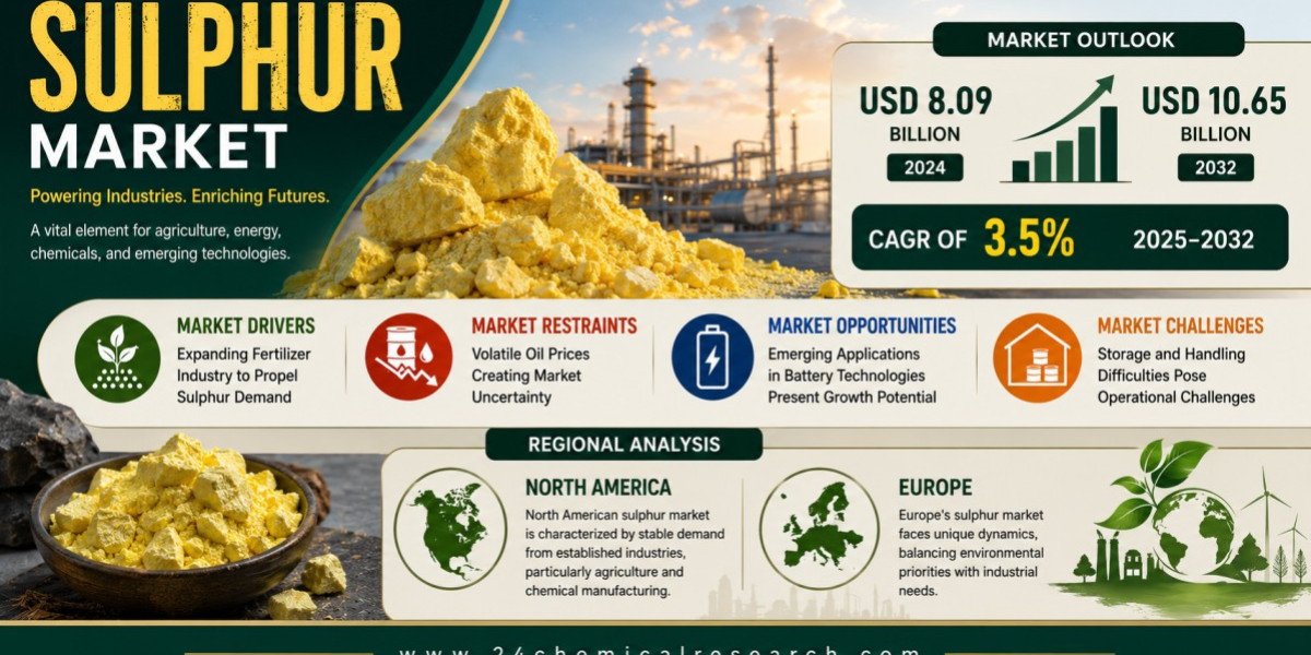 Sulphur Market Set to Hit USD 10.65 Billion by 2032 at 3.5% CAGR