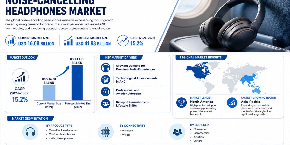 Global Noise-Cancelling Headphones Market Growing at 15.2% CAGR Through 2034