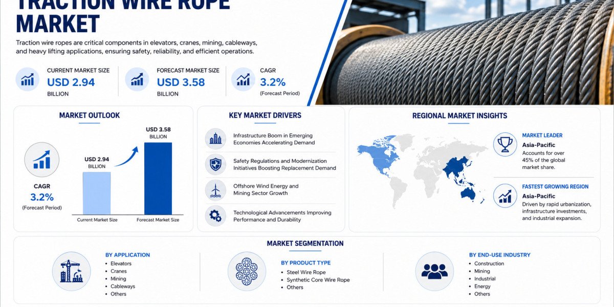 Global Traction Wire Rope Market Growing at 3.2% CAGR Through 2032