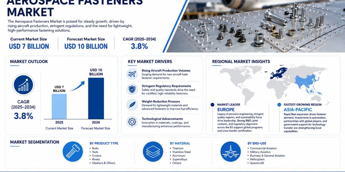 Global Aerospace Fasteners Market Growing at 3.8% CAGR Through 2034