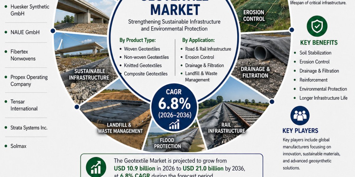 Geotextile Market Growth to Push Value to USD 21.0 Billion by 2036