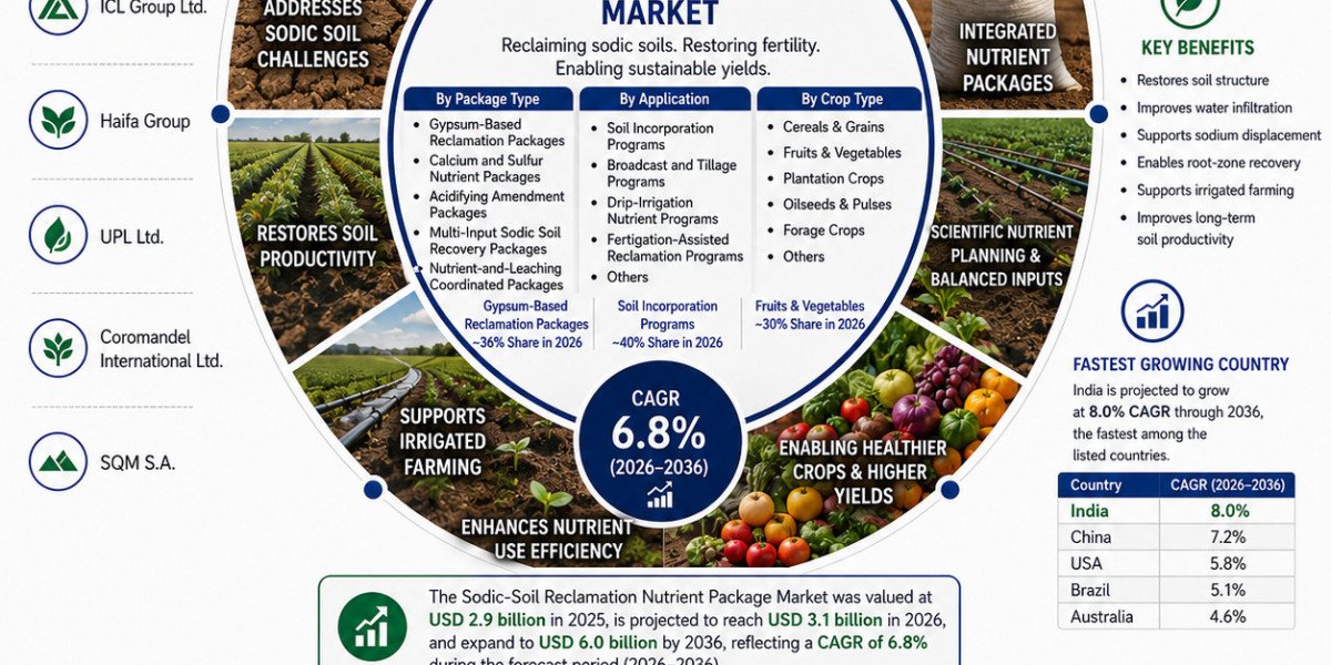 Sodic-Soil Reclamation Nutrient Package Market to Achieve USD 6.0 Billion by 2036