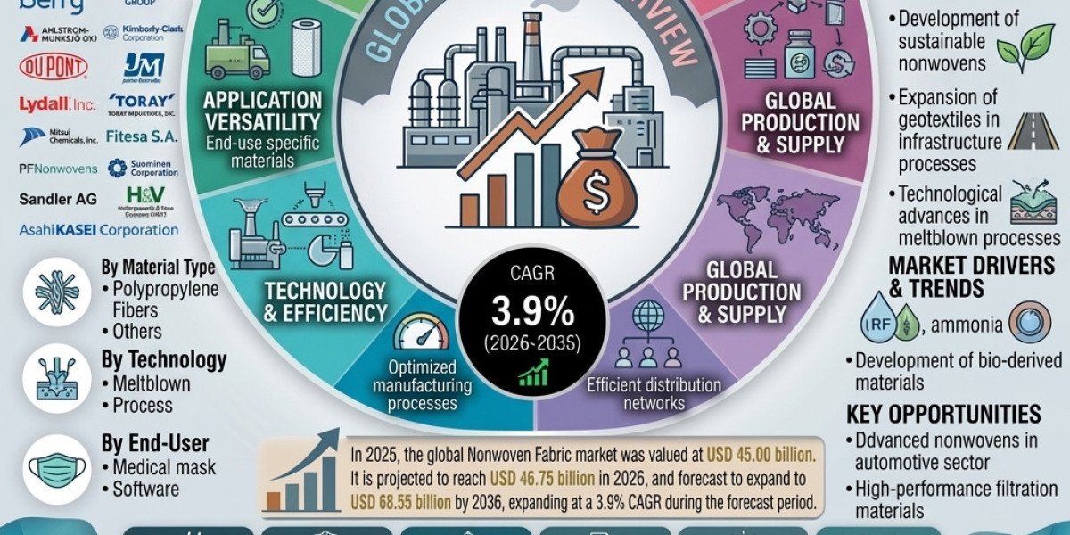 Nonwoven Fabric Market to Expand to $68.55 Billion by 2036