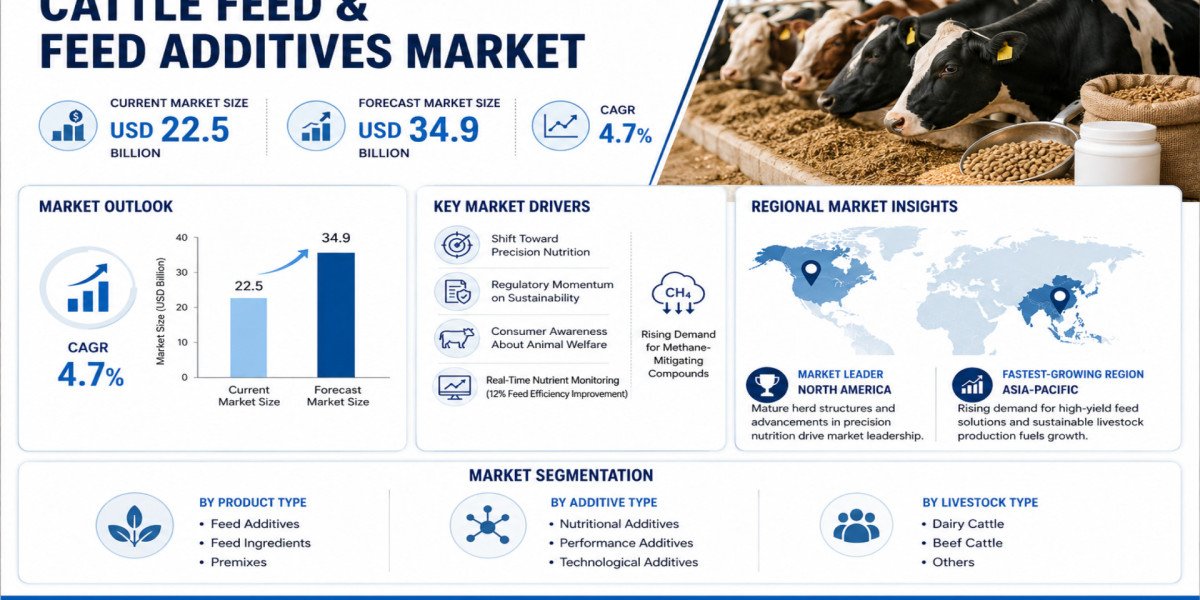 Global Cattle Feed & Feed Additives Market Growing at 4.7% CAGR Through 2034