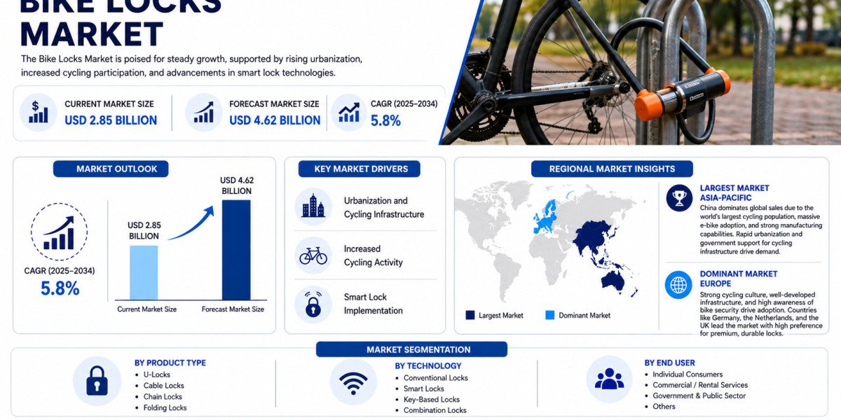 Global Bike Locks Market Growing at 5.8% CAGR Through 2034