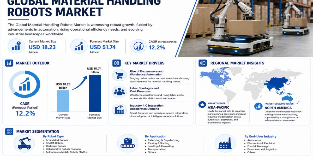 Global Material Handling Robots Market Growing at 12.2% CAGR Through 2034