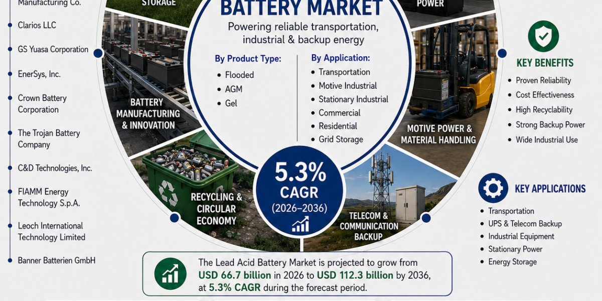 Lead Acid Battery Market Heads Toward USD 112.3 Billion by 2036