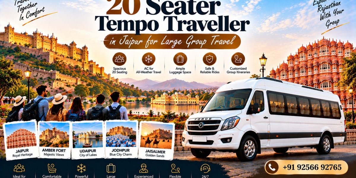20 Seater Tempo Traveller in Jaipur for Large Group Travel