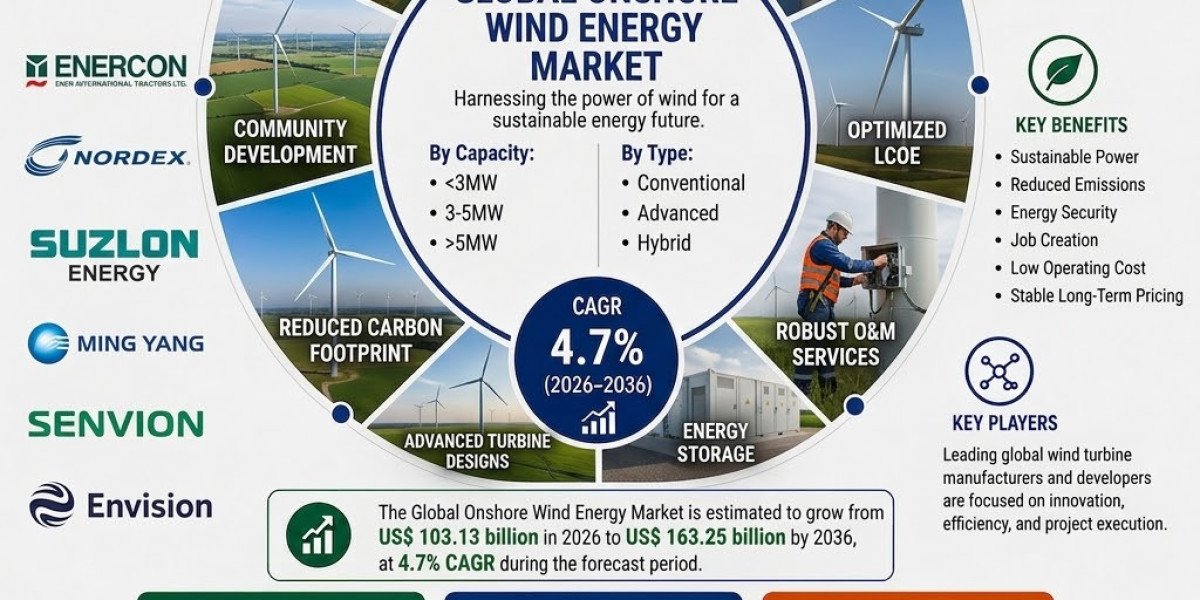 Global Onshore Wind Energy Market Outlook: $163.25 Billion Valuation by 2036