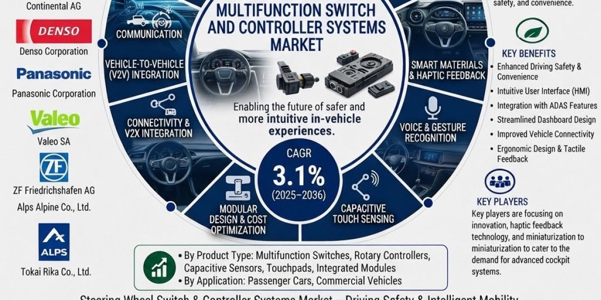 Steering Wheel Multifunction Switch and Controller Systems Market to Scale to USD 5.4 Billion by 2036, China - CAGR 5.1%