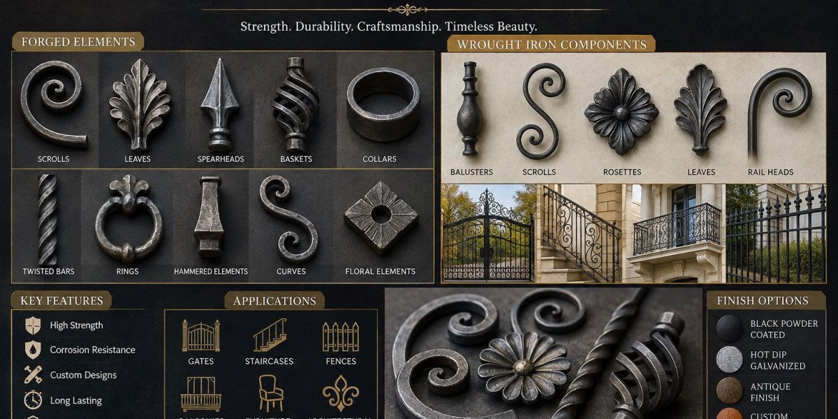 Forged Elements and Wrought Iron Components for Modern Metalwork Designs